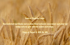 Bescheidenheit und Glaube